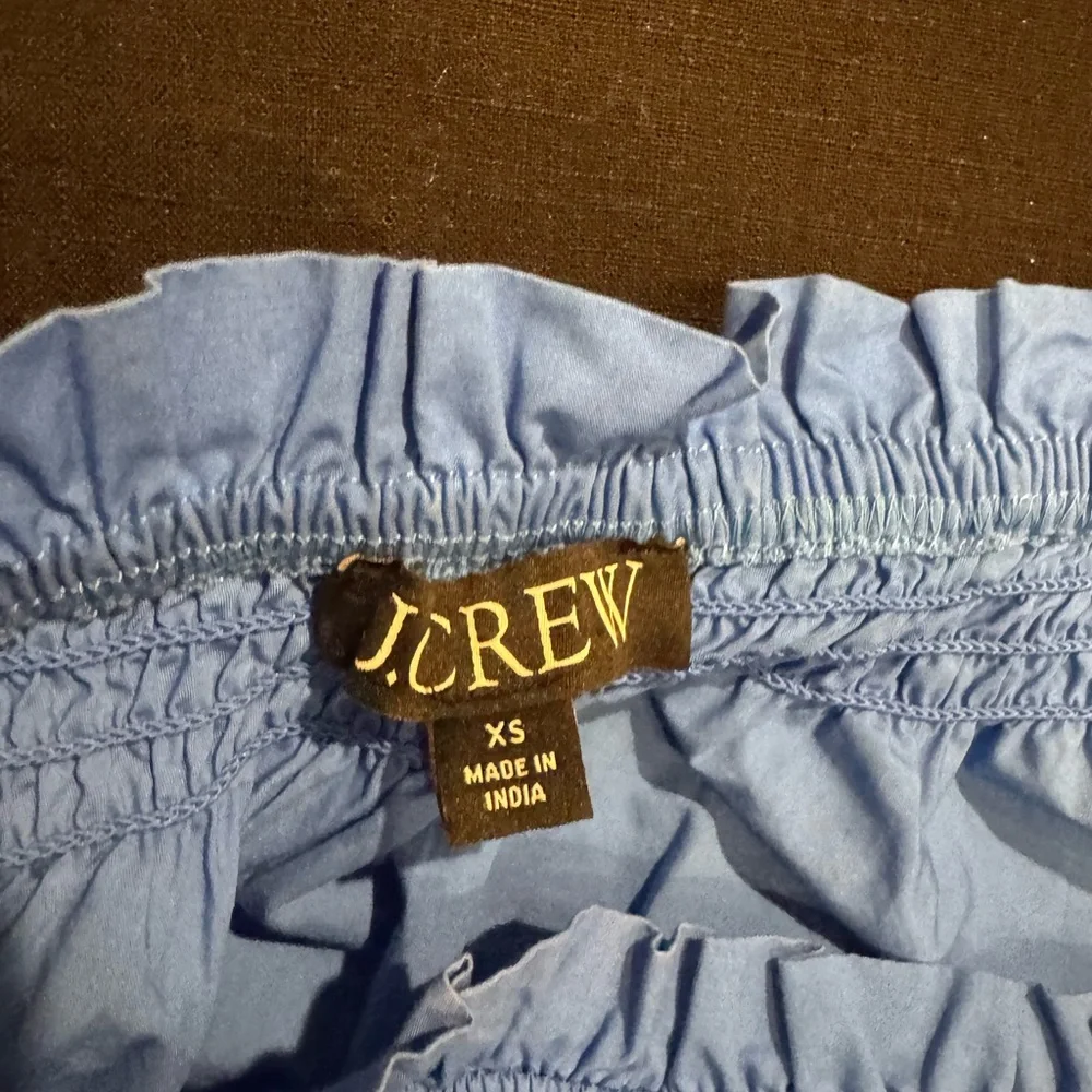 J. Crew Light Blue Ruffled Garment - Picture 2 of 4